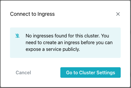 Accessing a public ingress